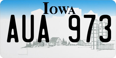 IA license plate AUA973