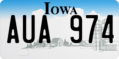 IA license plate AUA974