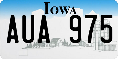 IA license plate AUA975