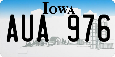 IA license plate AUA976