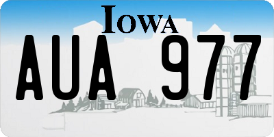 IA license plate AUA977