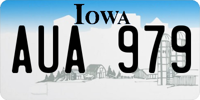 IA license plate AUA979
