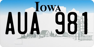 IA license plate AUA981