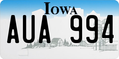 IA license plate AUA994