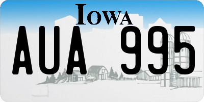 IA license plate AUA995