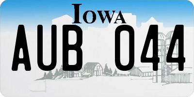 IA license plate AUB044