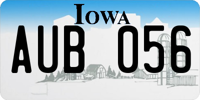 IA license plate AUB056