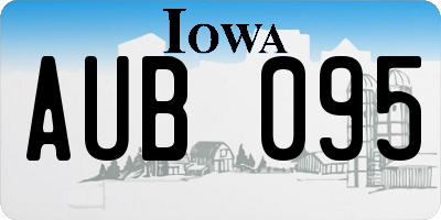 IA license plate AUB095