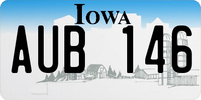 IA license plate AUB146