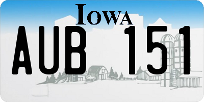 IA license plate AUB151