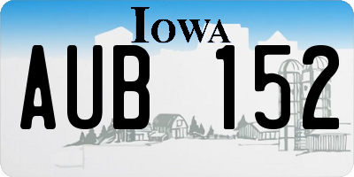 IA license plate AUB152