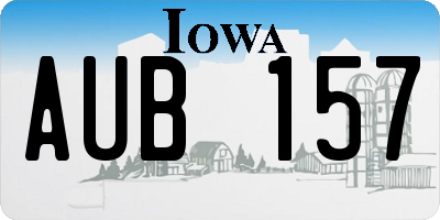 IA license plate AUB157