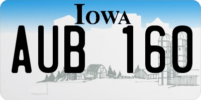 IA license plate AUB160