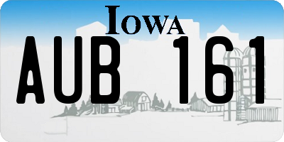 IA license plate AUB161