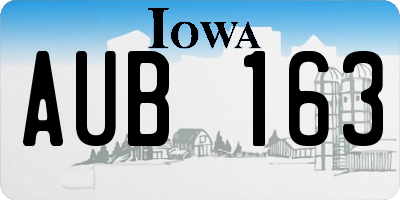 IA license plate AUB163