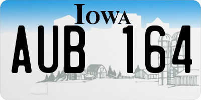 IA license plate AUB164