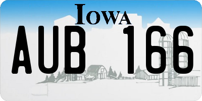 IA license plate AUB166