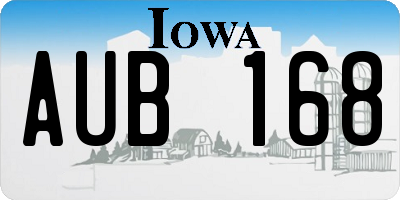 IA license plate AUB168