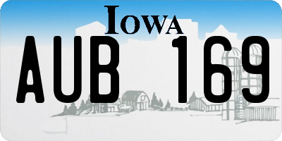 IA license plate AUB169