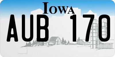 IA license plate AUB170