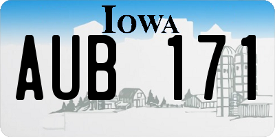 IA license plate AUB171