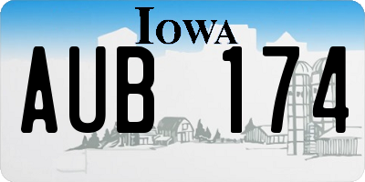 IA license plate AUB174