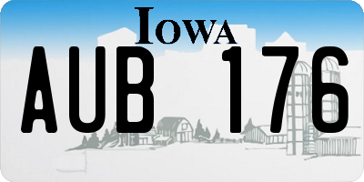 IA license plate AUB176