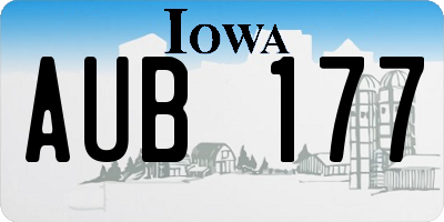 IA license plate AUB177