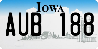IA license plate AUB188