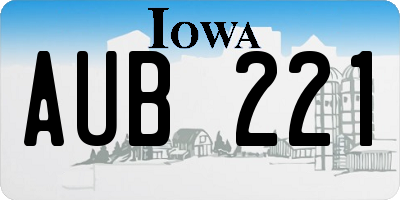 IA license plate AUB221