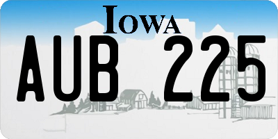IA license plate AUB225