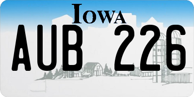 IA license plate AUB226