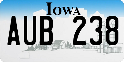 IA license plate AUB238