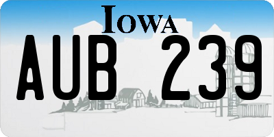 IA license plate AUB239
