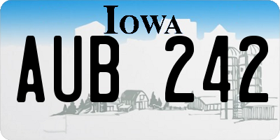 IA license plate AUB242