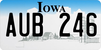 IA license plate AUB246