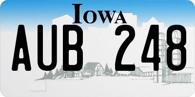 IA license plate AUB248