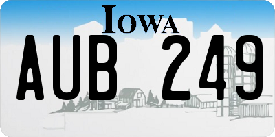 IA license plate AUB249