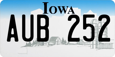IA license plate AUB252
