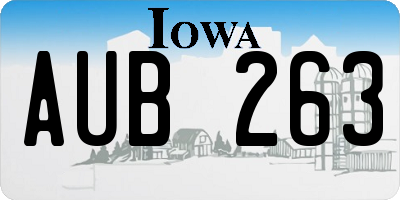 IA license plate AUB263