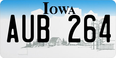 IA license plate AUB264