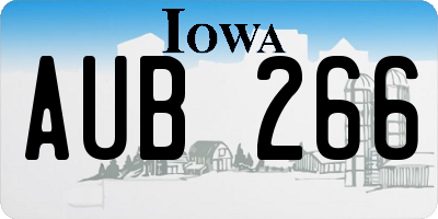 IA license plate AUB266