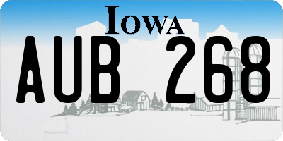IA license plate AUB268