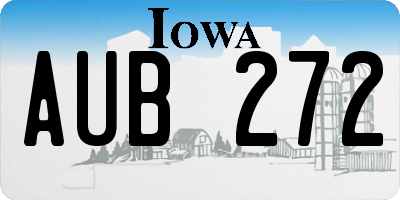 IA license plate AUB272