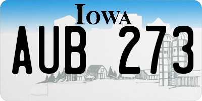 IA license plate AUB273