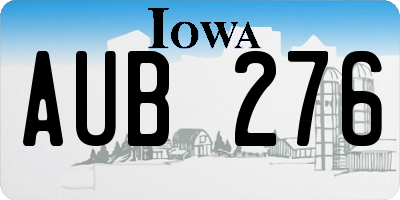 IA license plate AUB276