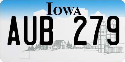 IA license plate AUB279