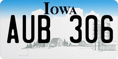 IA license plate AUB306