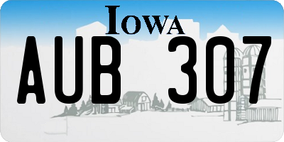 IA license plate AUB307