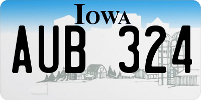 IA license plate AUB324